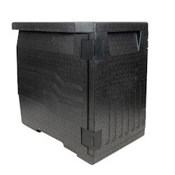 GILAC Conteneur isotherme GN 1/1 - 86 L - chargement frontal - Noir G008641 - noir 3573678699786_0