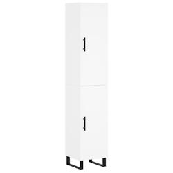 HELLOSHOP26 - Buffet bahut commode armoire meuble de rangement organisateur cuisine salle de séjour salon haut 34,5 x 34 x 180 cm bois d'ingénierie_0