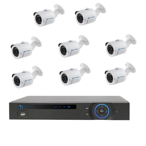 Kit de surveillance professionnel HDCVI - 8 caméras 1.3 mégapixels - DVR HD 8 canaux - Alimentation et stockage inclus_0