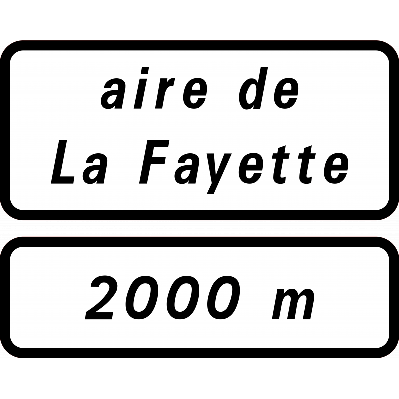 Panneau directionnel D46b - Aire de service et repos - WP Signalisation - gamme Innov, recyclable et éco-responsable_0