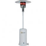 Parasol chauffant BRASILIA blanc - appareil radiant au gaz avec roues - chauffage extérieur sur 20 m²_0