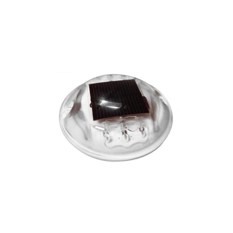 Plot routier solaire en polycarbonate rond - diamètre 116 mm - AB1210LPS2 - leds blanches ou bleues_0