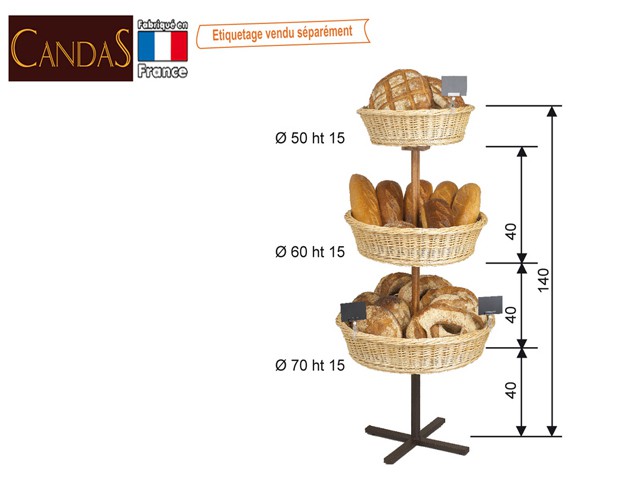 PRÉSENTOIR SUR PIED 3 NIVEAUX