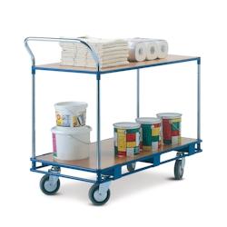 Provost Chariot multi-services 2 niveaux - 110 x 53,5 x 92,5cm - bleu acier 403130114_0