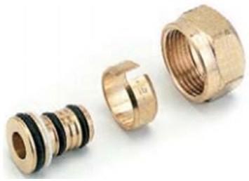 Raccord multiskin 829 a compression finition laiton serie 