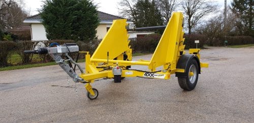 Remorque porte-touret DER 3500 - freinage à inertie, levage hydraulique et signalisation LED_0