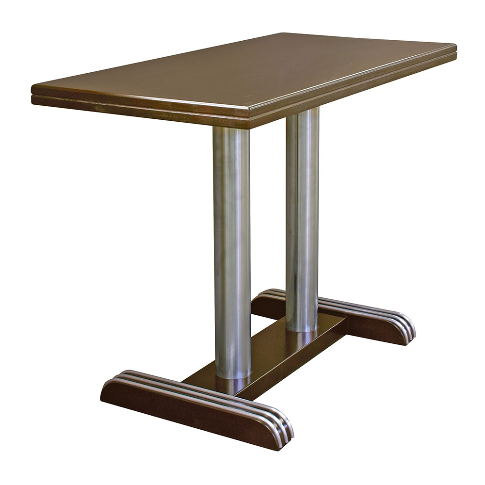 Table de restauration - piétements MOKA/2 - plateau 100x55 à 120x60 cm_0