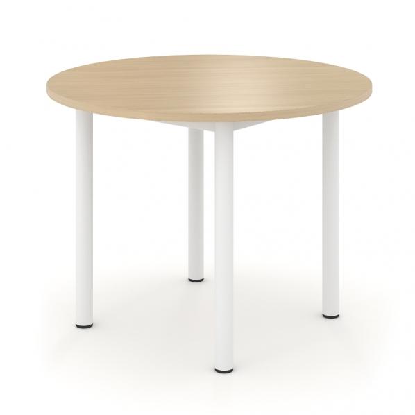 Table de réunion ronde en MDF mélaminé - plateau 25 mm - Marque Rolléco_0