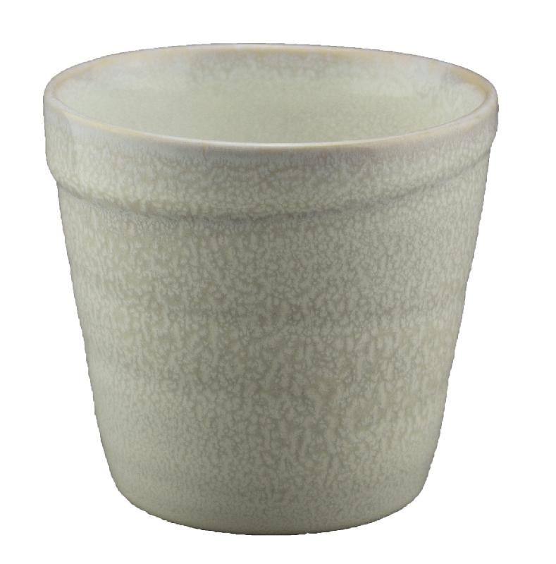 POT ROND BLANC GRÈS Ø 10 CM PEARL PRO.MUNDI