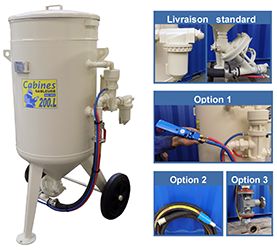 1012 - Compresseur pour sablage - Cabines - Sableuse 200 litres avec filtre décanteur et doseur FSV_0