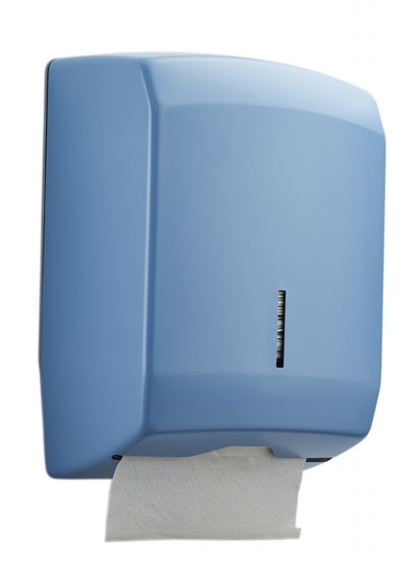 52730 - clara distributeur essuies-mains 600 feuilles bleu pastel - rossignol professionnel -  235 x 135 x 340 mm_0