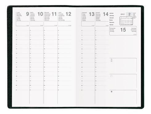 AGENDA ECO SEMAINIER - ANNÉE 2027 - 9 X 12,5 CM NOIR