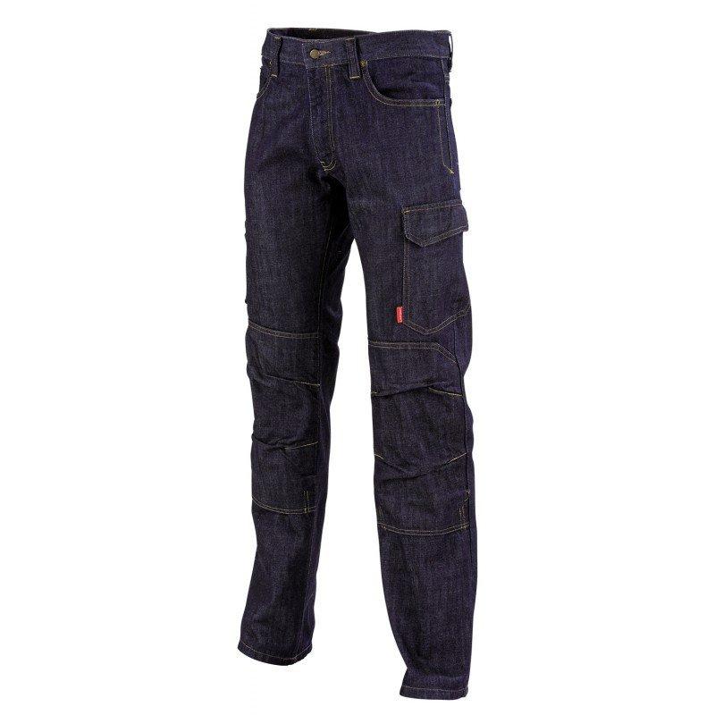 PANTALON DE TRAVAIL ALICKI MULTIPOCHES EN JEAN 1STNJN BLEU MARINE T54 - LAFONT - LA-1STNJN-6-1-54