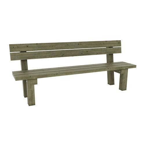 BANC ROYAN L 200 X 60 H 80 CM PIN TRAITÉ MOBEXTAN