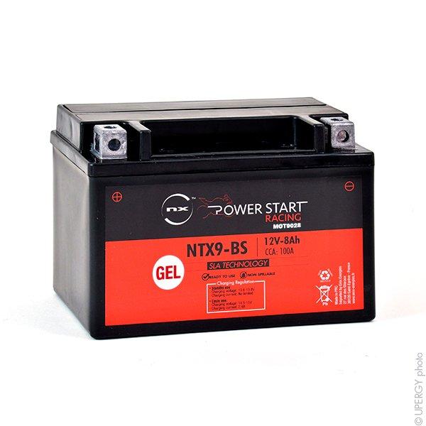 BATTERIE MOTO GEL YTX9-BS / FTX9-BS / WP9BS 12V 8AH_0