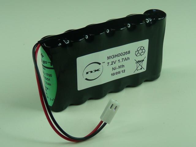 Batterie industrielle NiMH 6x AA 6S1P ST1 - 7.2V 1.7Ah - Marque CEFAR et NX_0