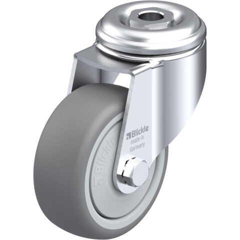 BLICKLE - ROULETTE PIVOTANTE Ø 80MM BANDAGE CAOUTCHOUC TPE 100KG - LKRA-TPA 80KF