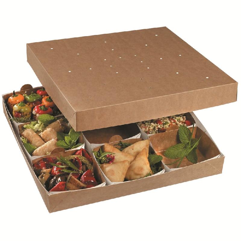 Boîte Modulo (barquettes 38670 non incluses) kraft naturel 36x36x5cm - par 35_0