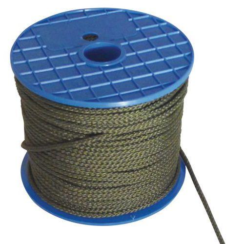BOBINE 100M DRISSE VERT KAKI POLYPROPYLENE D IAMETRE 10MM
