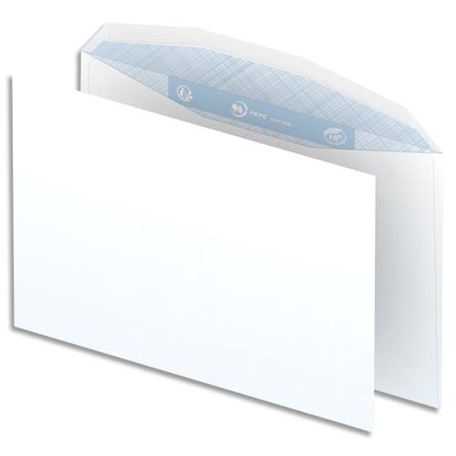 BOÎTE DE 500 ENVELOPPES BLANCHES GOMMÉES 80G POUR MISE SOUS PLI AUTOMATIQUE FORMAT C5 162X229