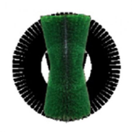 Brosse rotative Agricow - système horizontal ou pendu - Poil PPN vert - Longueur 1010mm - Diamètre 500mm/350mm_0