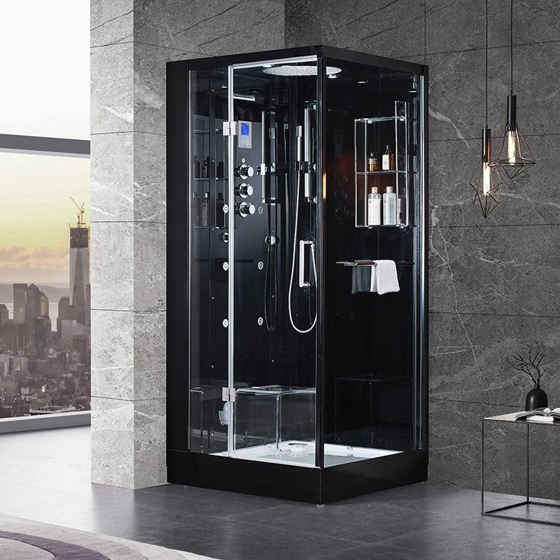 CABINE DOUCHE HAMMAM ARCHIPEL® PRO 95G BLACK (95X95CM) - 1 PLACE_0