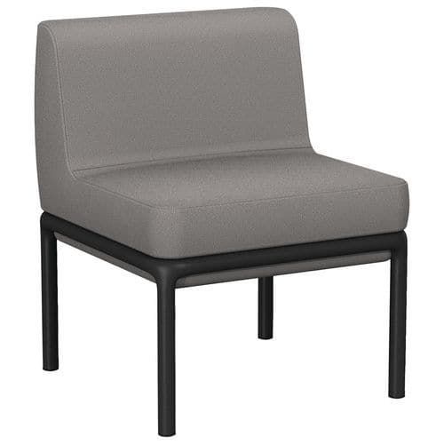 CHAUFFEUSE DROITE LOTUA TISSU 100% POLYESTER GRIS MÇOYEN - SOKOA