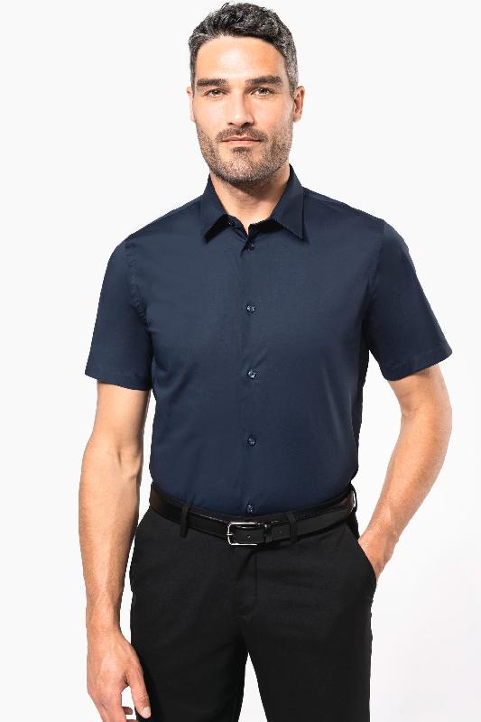 Chemise de travail manches courtes en coton/élasthanne - stretch - Réf: K531 - marque Kariban_0