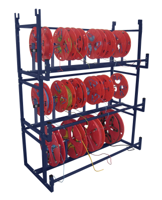 Distributeur de couronnes et bobines - Gamme BOBI-COURONNES - 3 niveaux - Stockage câbles et fils_0