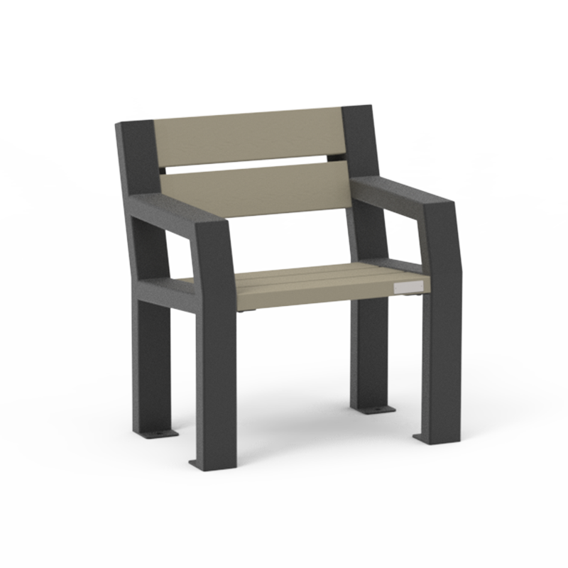Fauteuil de ville HARMONIE - Réf. HA-FT-01 - L.700 mm - Ambiances Harmonie - Piètement Gris sablé 900_0