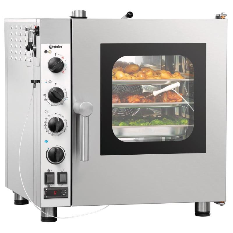 Four mixte Silversteam - 5, 7 ou 10 niveaux - Inox 18/10 - Cuisson vapeur et basse température - Marque Bartscher_0