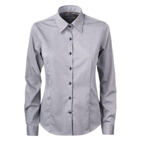 J.HARVEST & FROST YB51 TWILL CHEMISE FEMMES GRIS/NOIR - TAILLE M