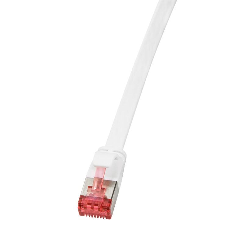 LogiLink Professional Câble patch plat U/FTP, Cat.6A, 5,0 m, blanc, 5 m - blanc 4052792039115_0