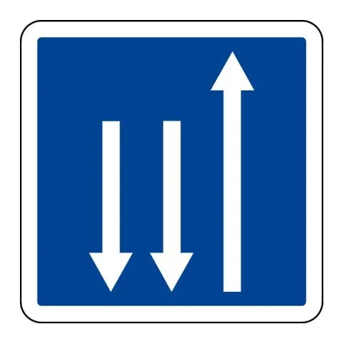 Panneau C29c - Présignalisation (Aluminium bords rebordÃ©s, 500 mm, Classe 2)_0