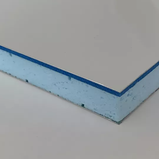 Panneau sandwich acoustique avec isolation thermique, conçu pour les toitures de vérandas - ISOTOIT AST Brillant 32mm_0
