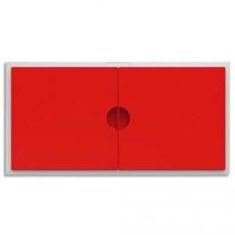 PAPERFLOW EASY BLOC BLANC PORTES ROUGES DIMENSIONS H39,5 X L78 XP39 CM