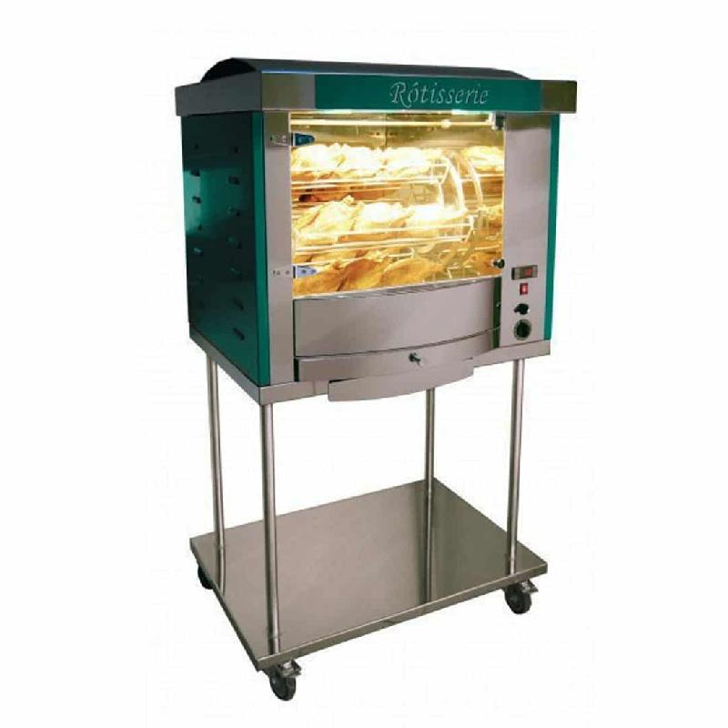 Rôtissoire à balancelle FUSION 5 sur châssis inox à roulette (Couleur: Vert Réf - FUSION5Chassis-6026-vr-12)_0