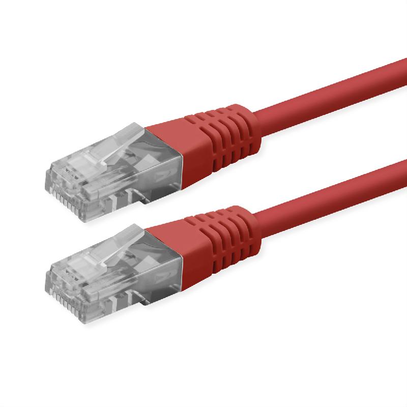 ROLINE Cordon Cat.6 (Classe E), UTP, PoE, rouge, 5 m_0