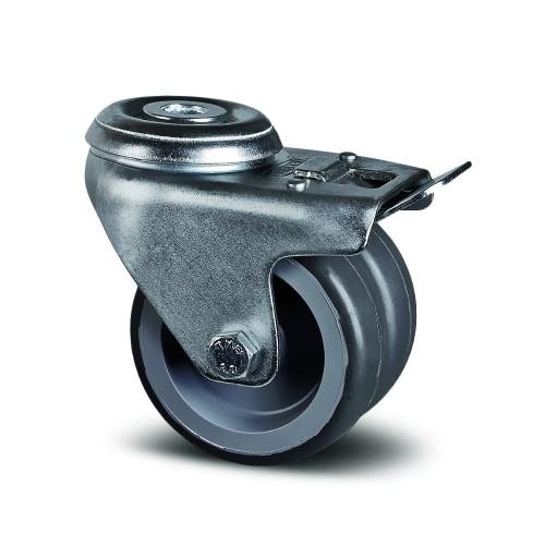 ROULETTE PIVOTANTE À FREIN DOUBLE GALET - FIXATION ŒIL - AGILA TWIN TENTE