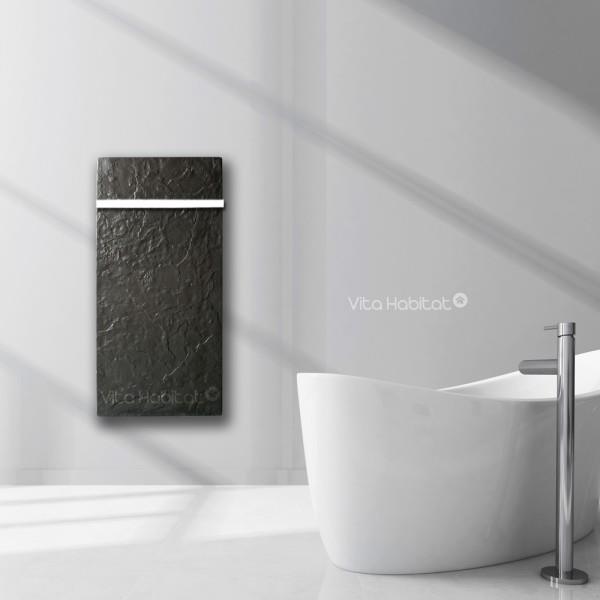 SÈCHE-SERVIETTE À INERTIE WIFI ARDOISE NOIRE 1300W VERTICAL - VALDEROMA AN13BLW