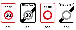 Signaux de zone de circulation type B - différentes dimensions disponibles - réglementation implantation_0