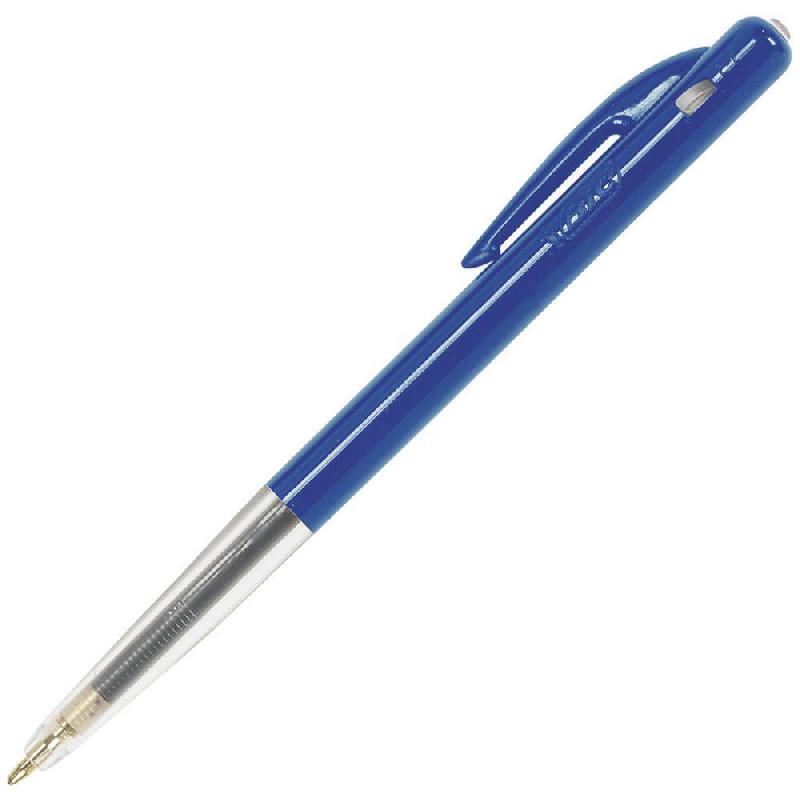 STYLO BILLE RETRACTABLE BIC M10 ORIGINAL - POINTE MOYENNE 1 MM - BLEU  - LOT DE 50