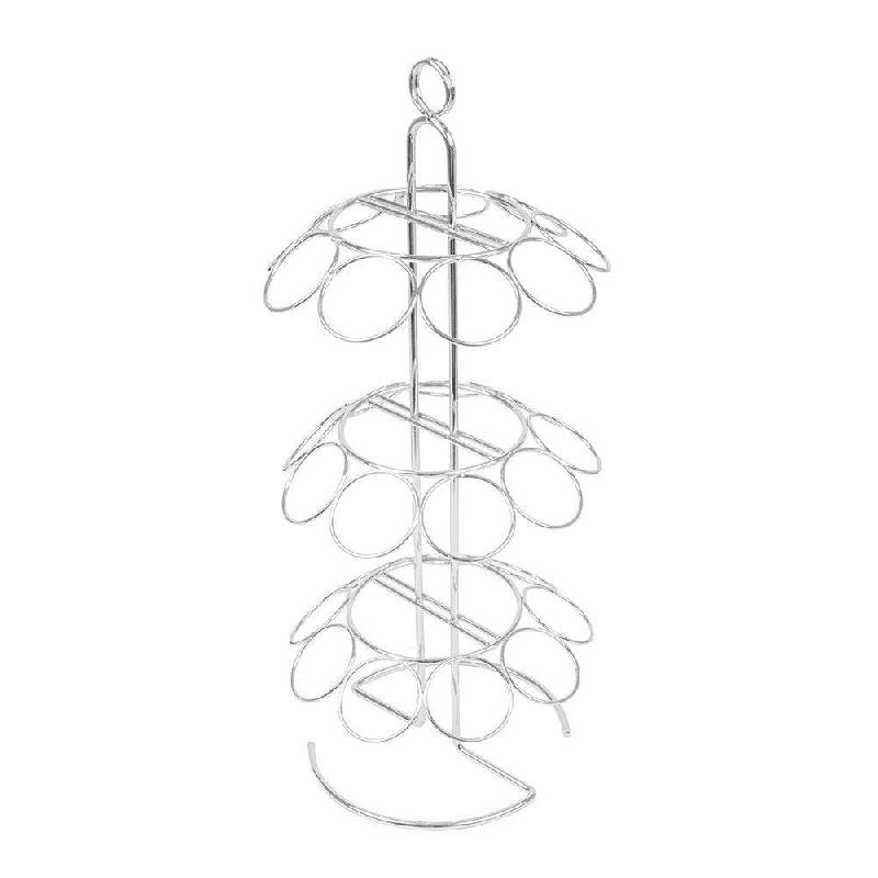 Support en métal argent pour 27 cônes Ø18x42,5cm_0