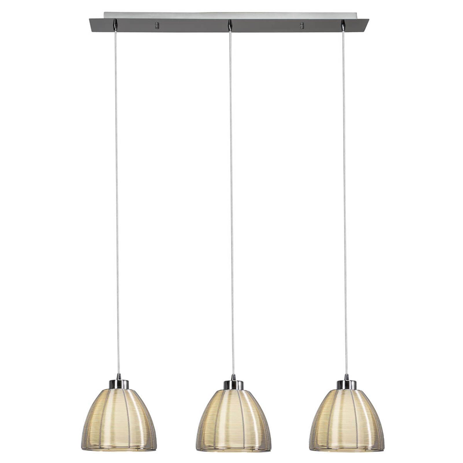 BRILLIANT SUSPENSION RELAX CHROMÉE À TROIS LAMPES