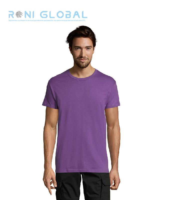 T-shirt de travail unisexe col rond en coton - REGENT SOL'S - Ref: sol-11380 - 100% coton semi-peigné Ringspun_0