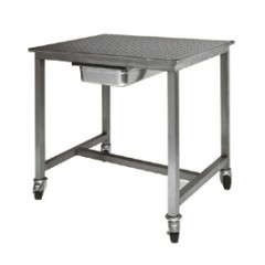 Table de dessouvidage en inox avec bac de récupération - Idéale pour boucherie, charcuterie et métiers de bouche_0