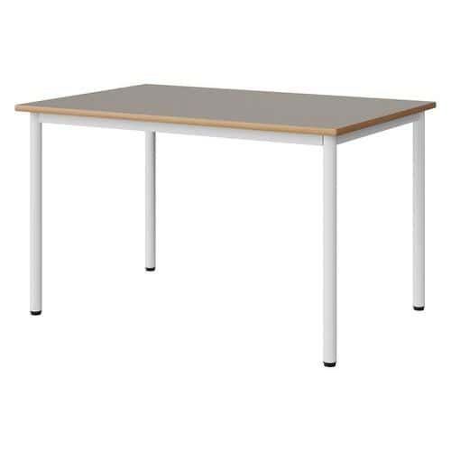 TABLE MALIBU 120X80 T5 4P STRA ALAISÉ GRIS U727/BLC 9016