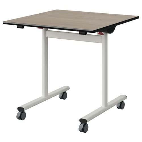 TABLE MALIBU RAB. 80X80 T6 DL ST CHÊNE 1146/NOIR BLC 9016 - MANUTAN EXPERT