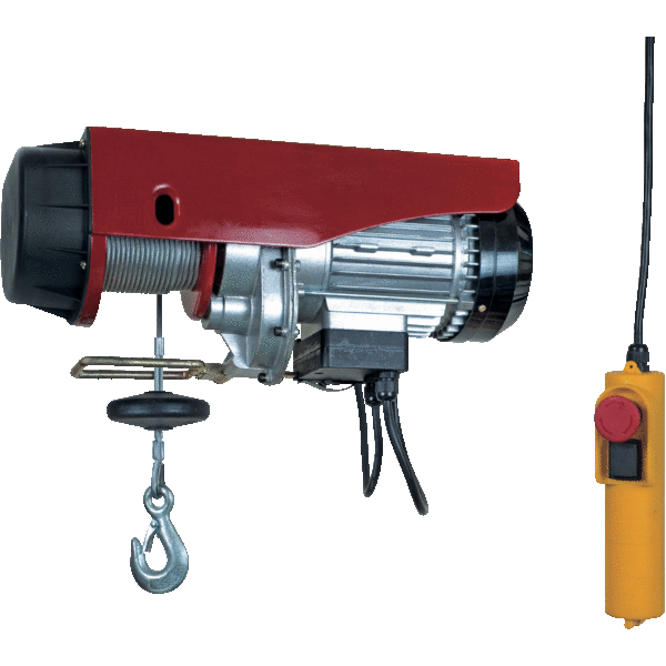 TREUIL DE LEVAGE ÉLECTRIQUE 230V 1200W CAPACITÉ 300/600 KG AVEC TÉLÉCOMMANDE MECANIT - OTELO