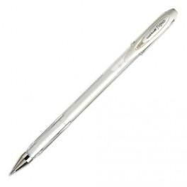 UNIBALL BILLE ENCRE GEL POINTE MOYENNE SIGNO CORPS TRANSPARENT PASTEL BLANC